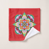 Tiger Dragon Mandala Bath Towel Set Bad Handdoek (Wasdoekje)