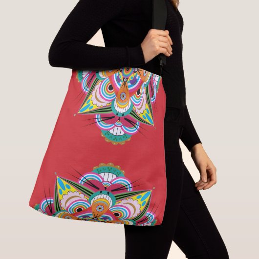 Tiger Dragon Mandala Crossbody Bag (2 Sizes) Crossbody Tas (Dichtbij)