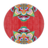 Tiger Dragon Mandala Glass Cutting Board Snijplank (Voorkant)