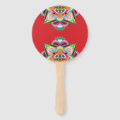 Tiger Dragon Mandala Hand Fans Handwaaier (Achterkant)