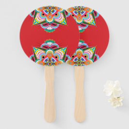 Tiger Dragon Mandala Hand Fans Handwaaier