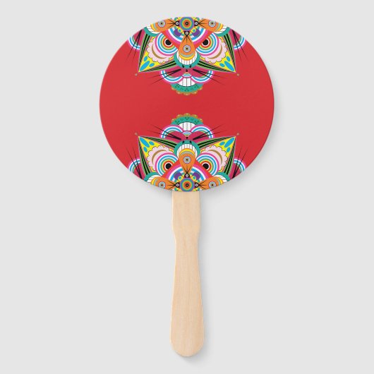 Tiger Dragon Mandala Hand Fans Handwaaier (Voorkant)