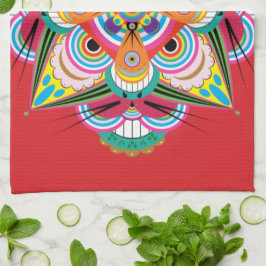 Tiger Dragon Mandala Kitchen Towel Theedoek