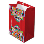 Tiger Dragon Mandala Medium Gift Bag Cadeauzakje (Voorkant Gekanteld)
