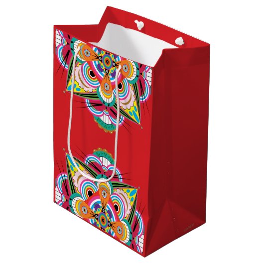 Tiger Dragon Mandala Medium Gift Bag Medium Cadeauzakje (Voorkant Gekanteld)