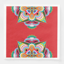 Tiger Dragon Mandala Paper Napkins Servet