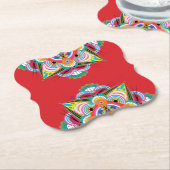 Tiger Dragon Mandala Paper Onderzetters (Gekanteld)