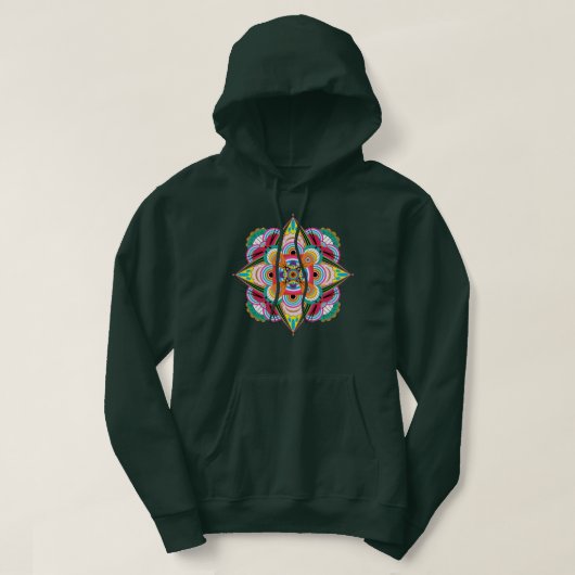 Tiger Dragon Mandala Unisex Pullover Hoodie (Design voorkant)