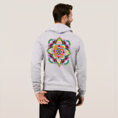 Tiger Dragon Mandala Unisex Zip Hoodie (Achterkant volledig)