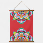Tiger Dragon Mandala Wood Topped Tapestry Hangend Wandkleed (Voorkant)