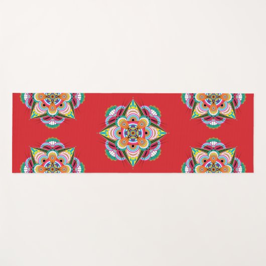 Tiger Dragon Mandala Yoga Mat (Voorkant (horizontaal))
