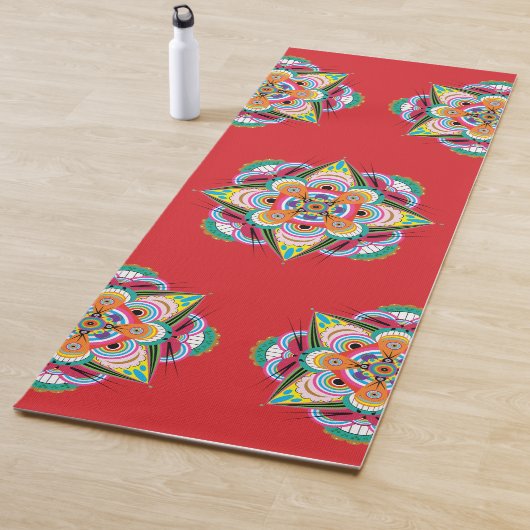 Tiger Dragon Mandala Yoga Mat (In situ)