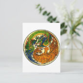 Tiger & Dragon Yin Yang Briefkaart (Staand voorkant)