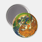 Tiger & Dragon Yin Yang Magneet (Voorkant / Achterkant)