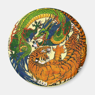 Tiger & Dragon Yin Yang Magneet