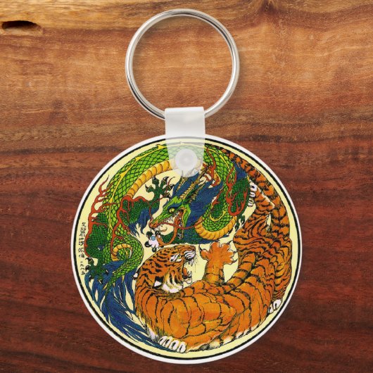 Tiger & Dragon Yin Yang Sleutelhanger (Voorkant)