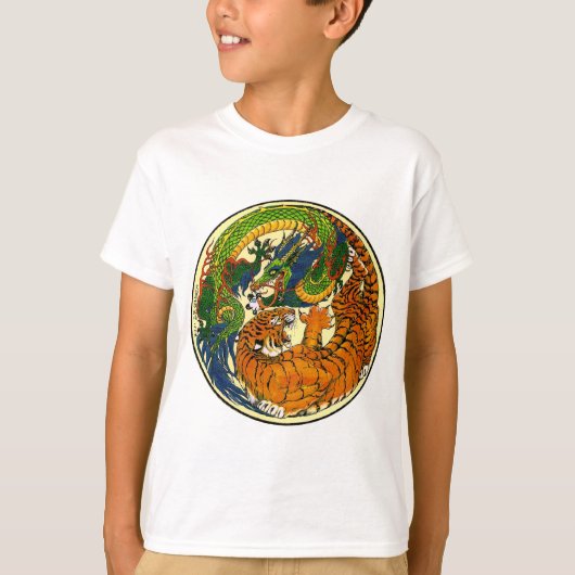 Tiger & Dragon Yin Yang T-shirt (Voorkant)