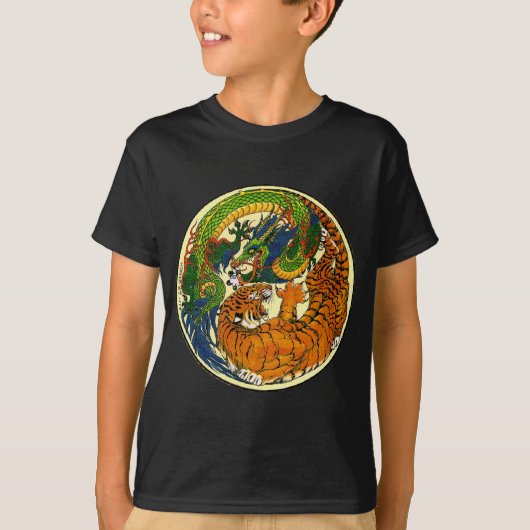 Tiger & Dragon Yin Yang T-shirt (Voorkant)