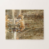 TIGER DRINK WATER JIGSAW PUZZLE LEGPUZZEL (Horizontaal)