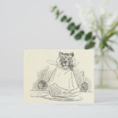 Tiger Eating Meat with Knife and Fork Briefkaart (Staand voorkant)