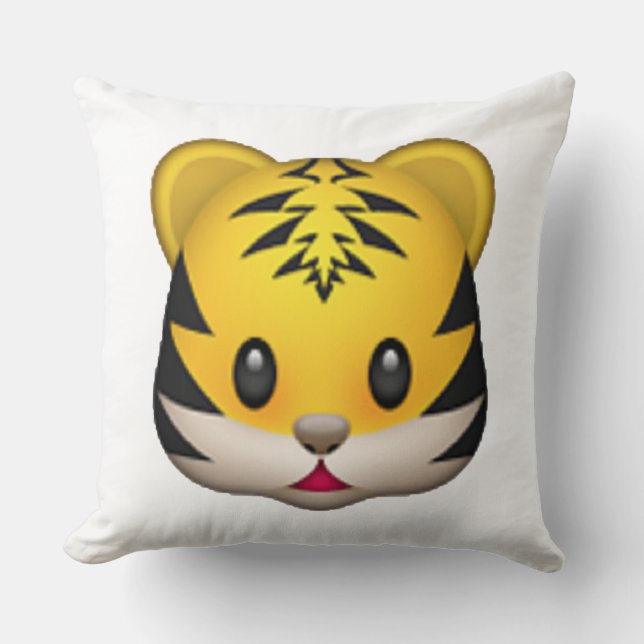 Tiger - Emoji Kussen (Voorkant)