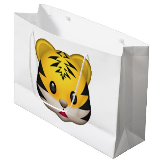 Tiger - Emoji Large Cadeautasje (Voorkant Gekanteld)