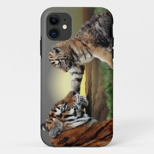 Tiger en Cub iPhone 5 Hoesje-Mate Hoesje (Achterkant)