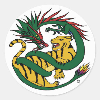 Tiger en Dragon Display Sticker