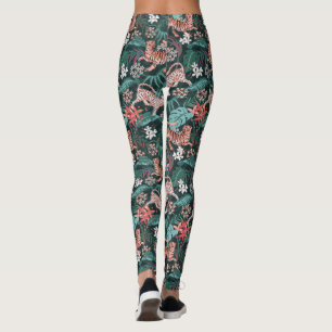 Tiger en Leopard Animal Oerwoud Print Leggings