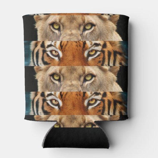 Tiger- en luiogen Foto Blikjeskoeler (Achterkant)