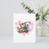 Tiger en Panda Briefkaart (Staand voorkant)