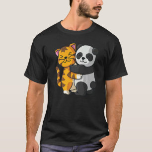 Tiger en Panda kletsen dierentuin T-shirt