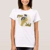 Tiger en Sunburst Boho Graphic T-shirt (Voorkant)