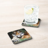 Tiger Enjoying Shade Drankjes Onderzetter (Rechterzijde)
