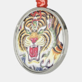 Tiger Eye Metalen Ornament (Links)