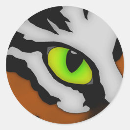Tiger Eye Ronde Sticker