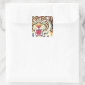 Tiger Eye Vierkante Sticker (Tas)