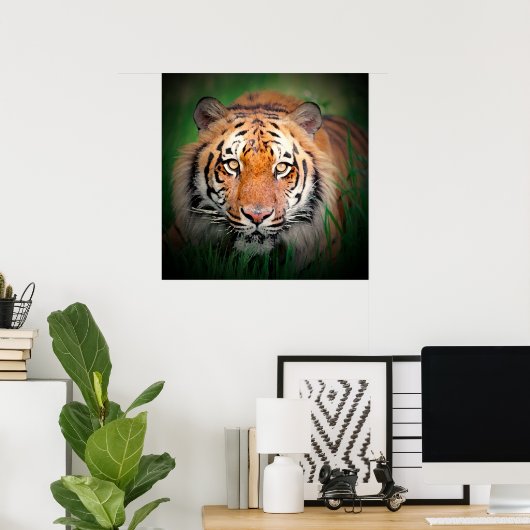 Tiger Eyes Art Print Poster (Thuiskantoor)