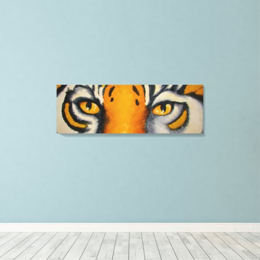 Tiger Eyes Canvas Afdruk (Insitu (Houten vloer))
