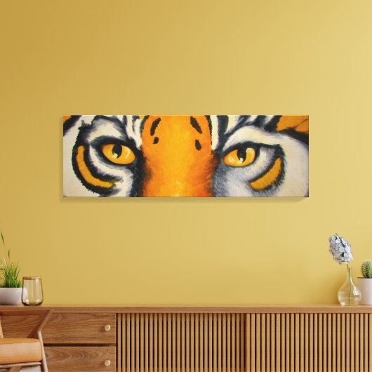 Tiger Eyes Canvas Afdruk (Insitu (Woonkamer))