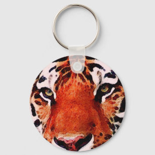 Tiger Eyes Custom Basic Button Sleutelhanger