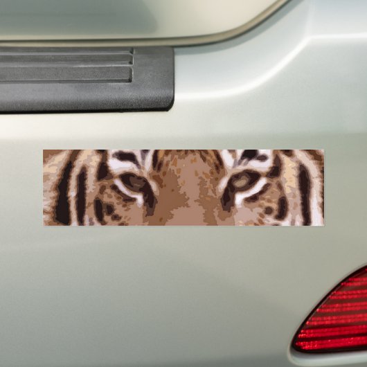 Tiger Eyes Custom Bumpersticker (Op auto)