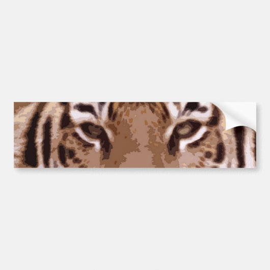 Tiger Eyes Custom Bumpersticker (Voorkant)