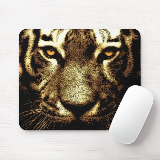 Tiger Eyes Custom Mousepad Muismat (Met muis)