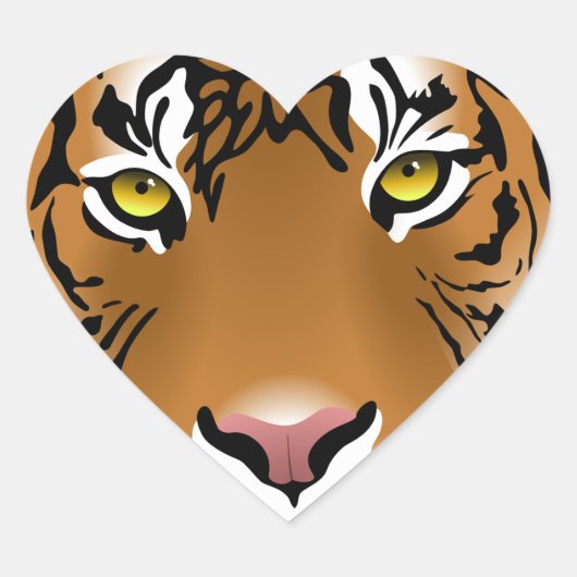 Tiger Eyes Hart Sticker (Voorkant)