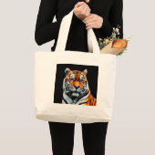 Tiger Eyes Inspirerend Grote Tote Bag (Voorkant (product))