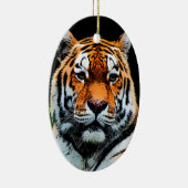 Tiger Eyes Inspirerend Keramisch Ornament (Rechts)