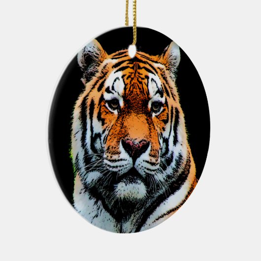 Tiger Eyes Inspirerend Keramisch Ornament (Rechts)
