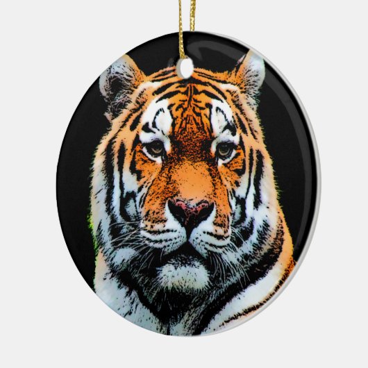 Tiger Eyes Inspirerend Keramisch Ornament (Links)