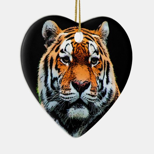 Tiger Eyes Inspirerend Keramisch Ornament (Rechts)